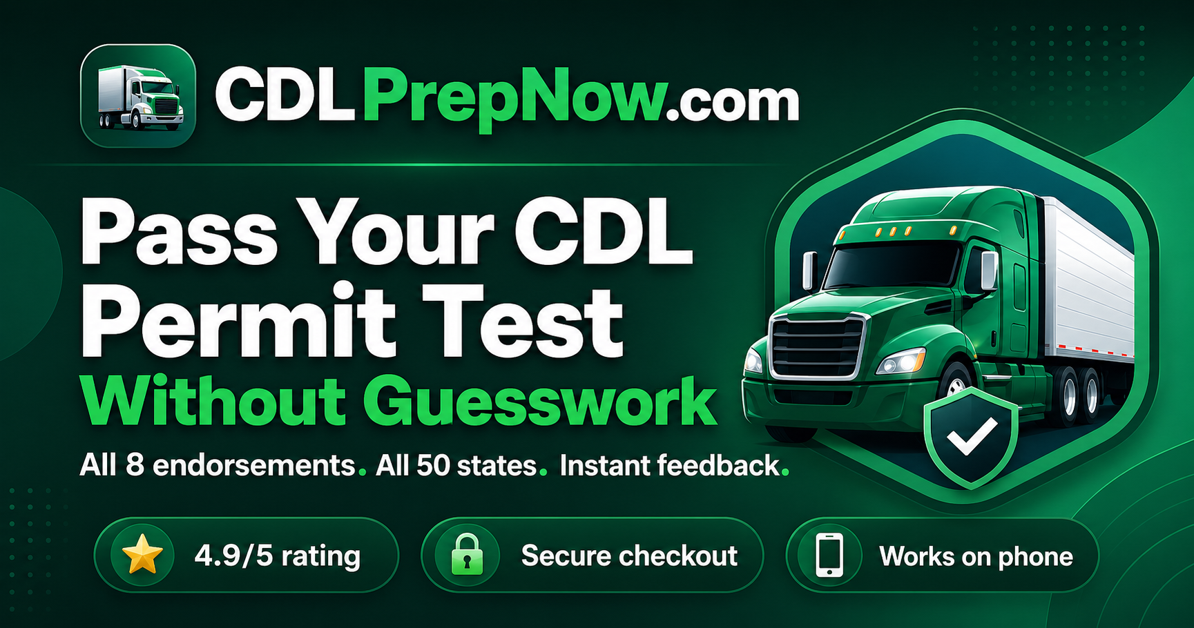 CDL Practice Tests Online | No App Download | CDLPrepNow.com